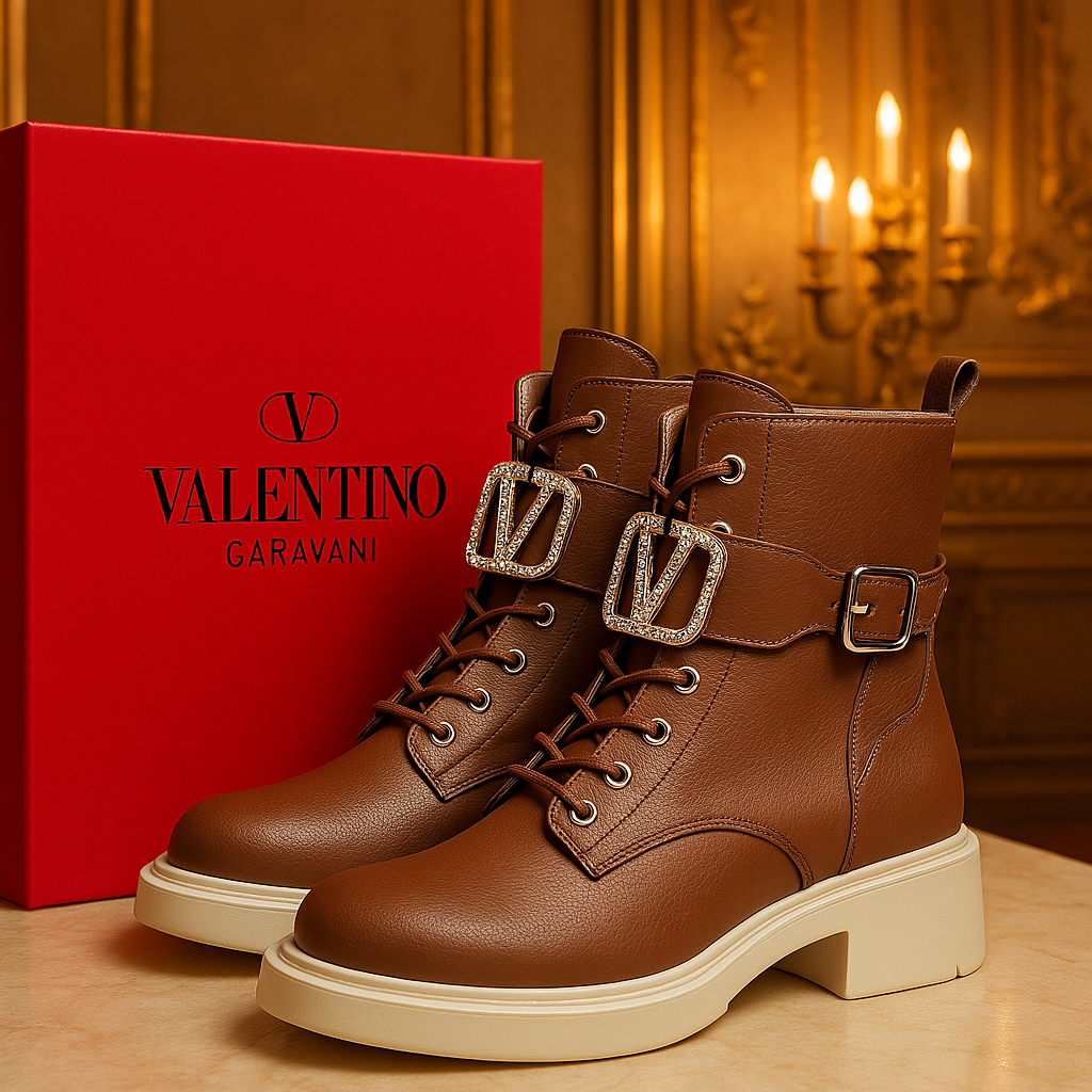 Ghete din piele Valentino Garavani